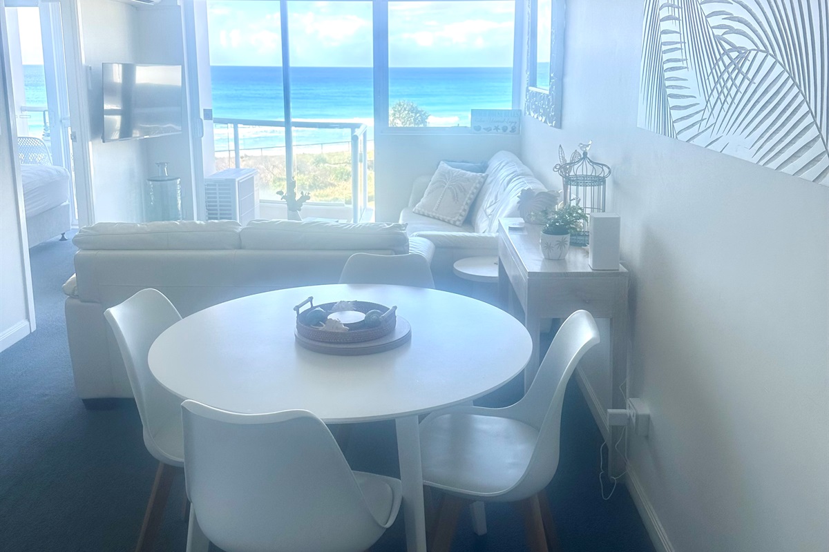 Spacious Dining/Living Area with Beach Views