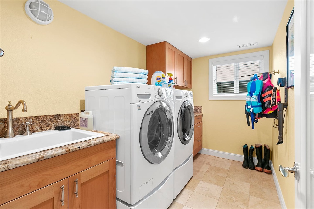 Need to do laundry after adventuring on one of the many trails or beaches, there is a dedicated laundry room.