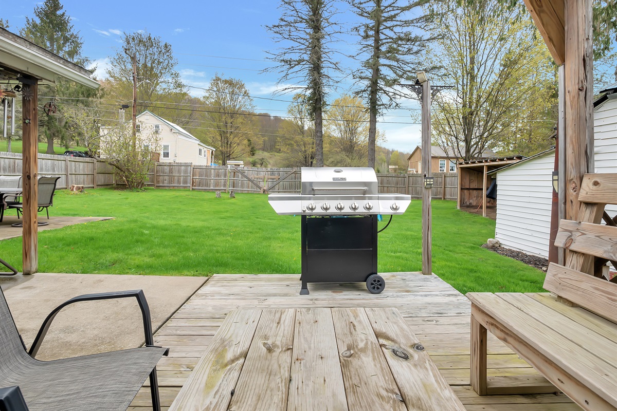 Private back yard space