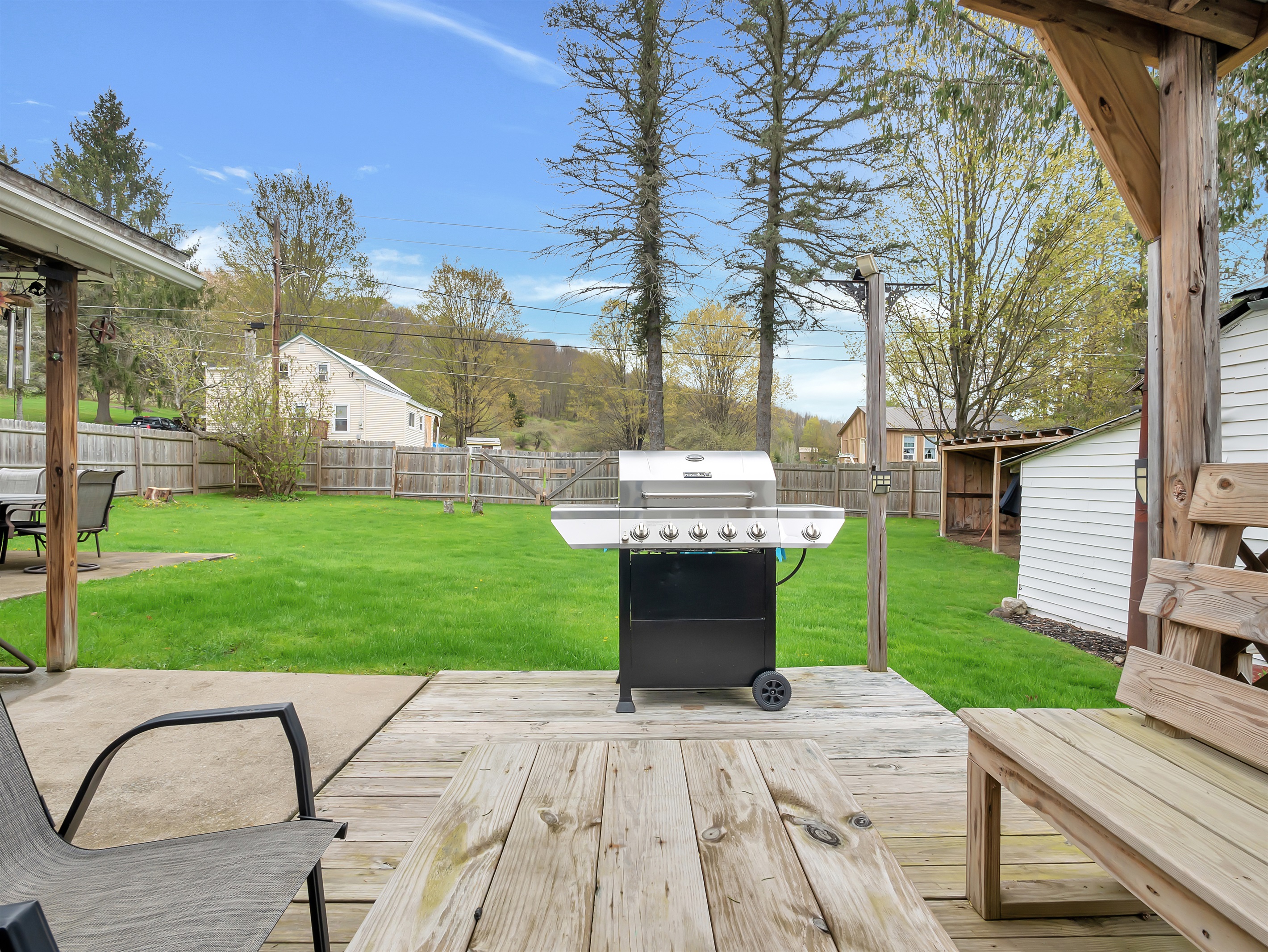 Private back yard space