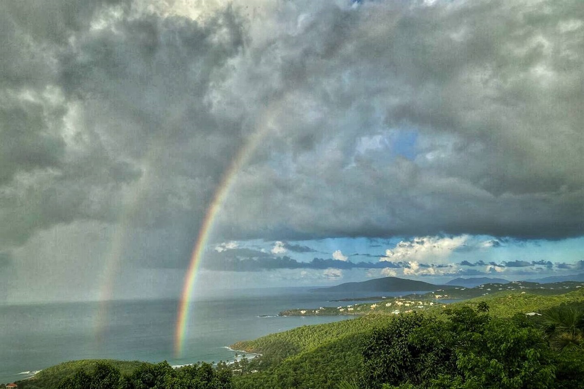 "I can't even count how many double rainbows we saw from the deck."