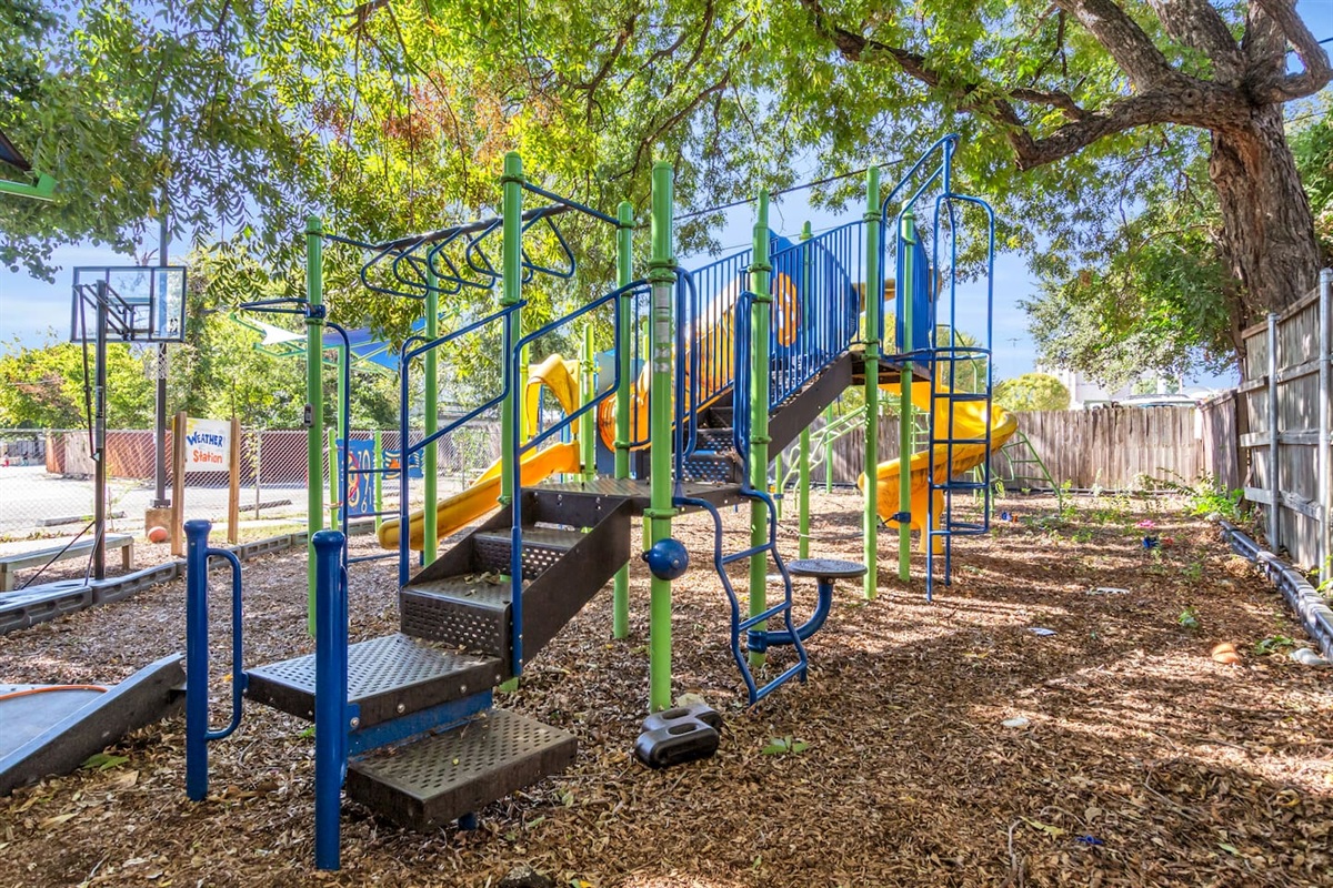 Enjoy safe, shared access to a nearby playground—great for kids and families, with easy entry provided by an access code.