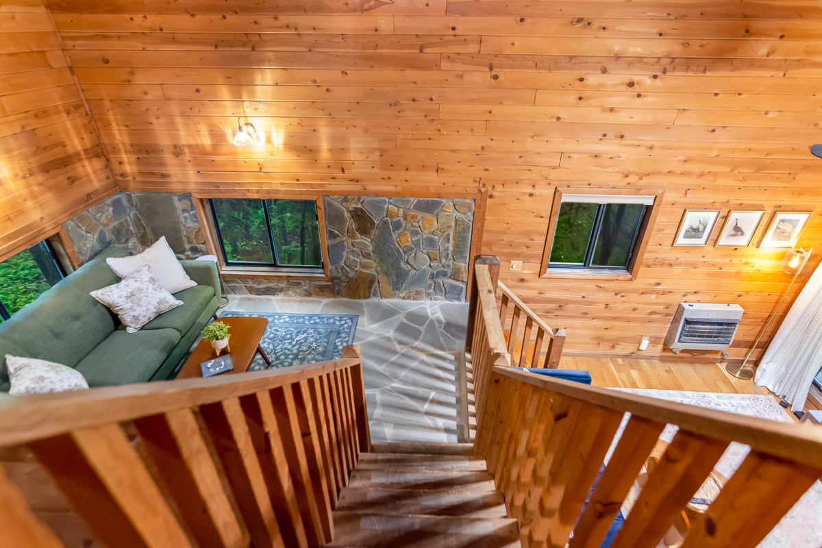 POV from the loft area/master suite