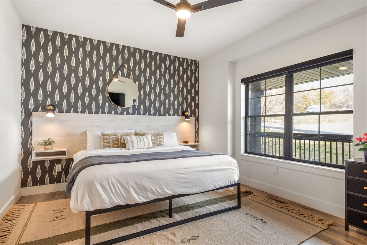 Main level King bedroom #1 w/ accessible ensuite bath