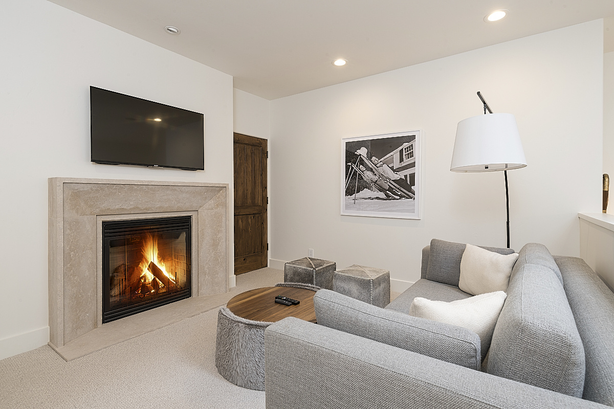 Family Room with Fireplace and TV