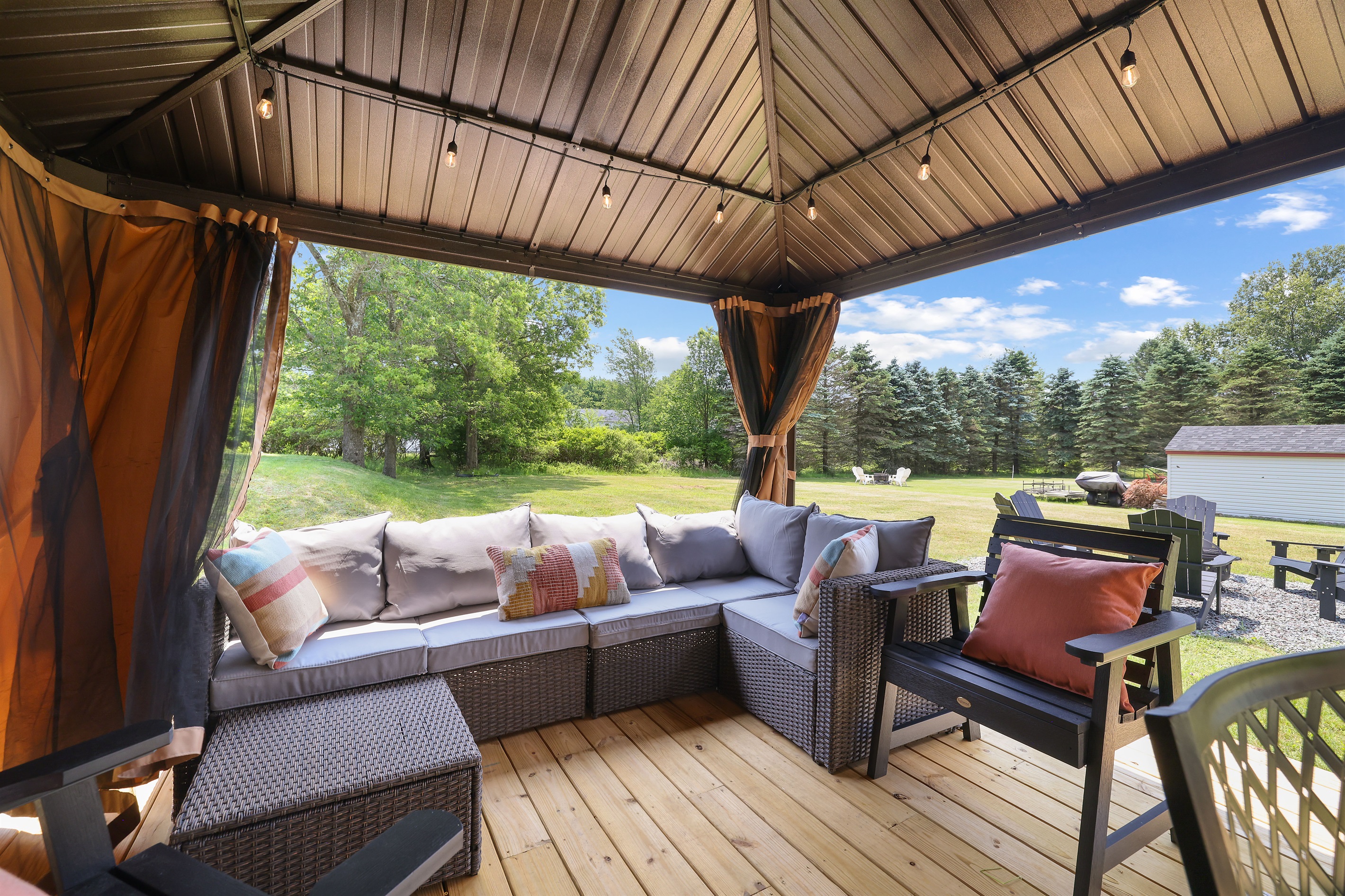 Take it easy under the relaxing gazebo.