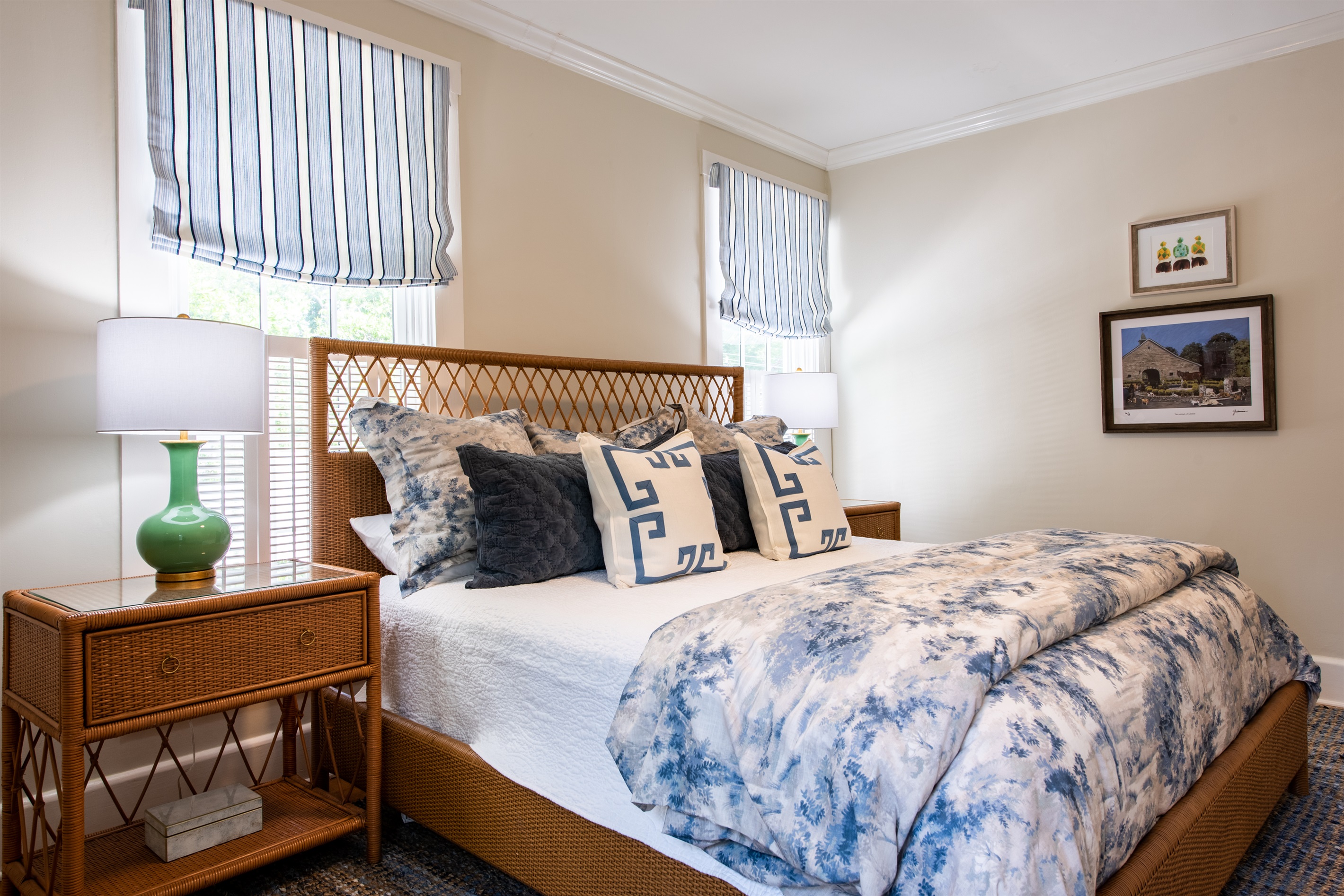 Spacious bed, offering ample room for a comfortable and restful night's sleep.