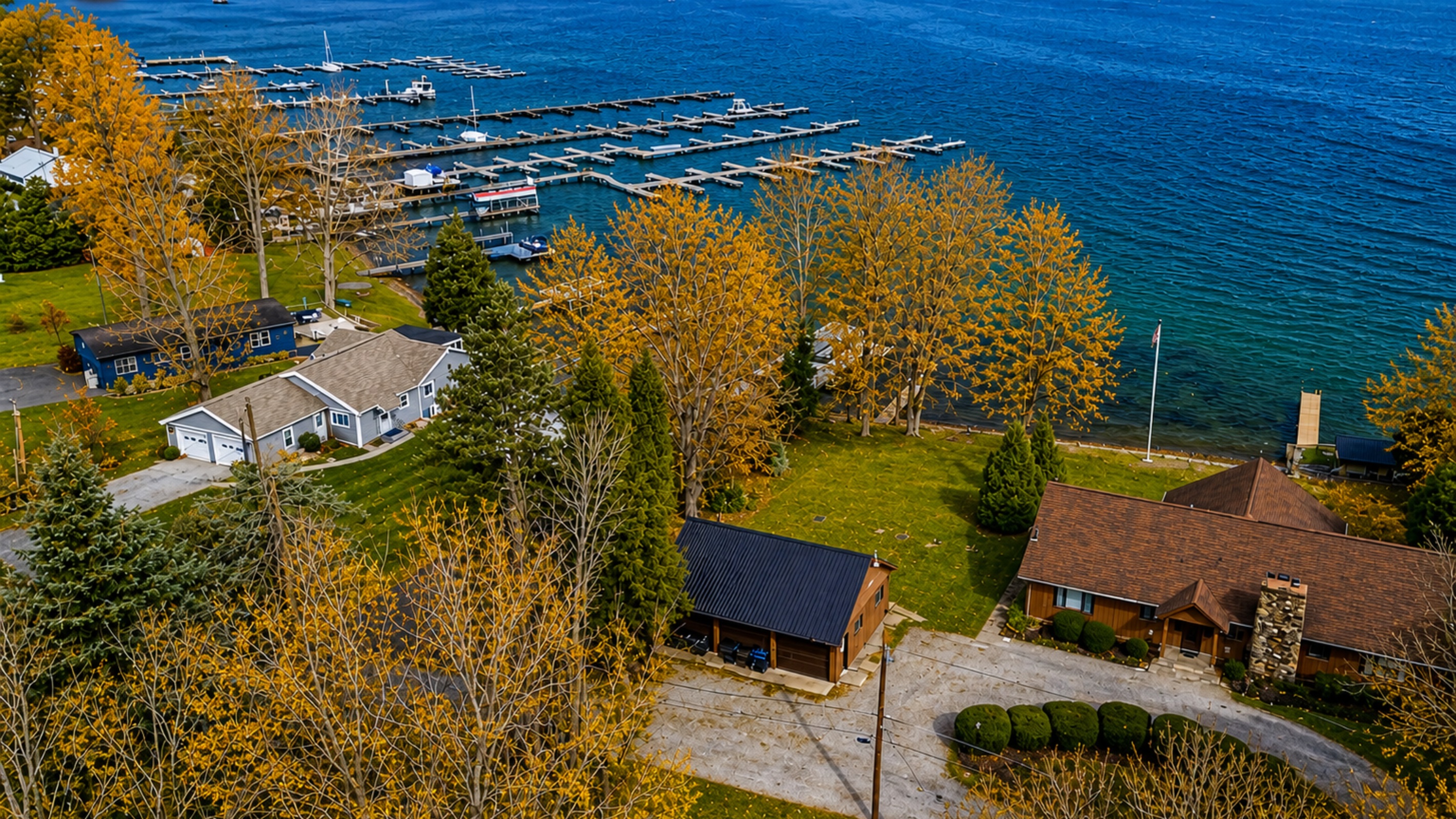 Aerial view of main house