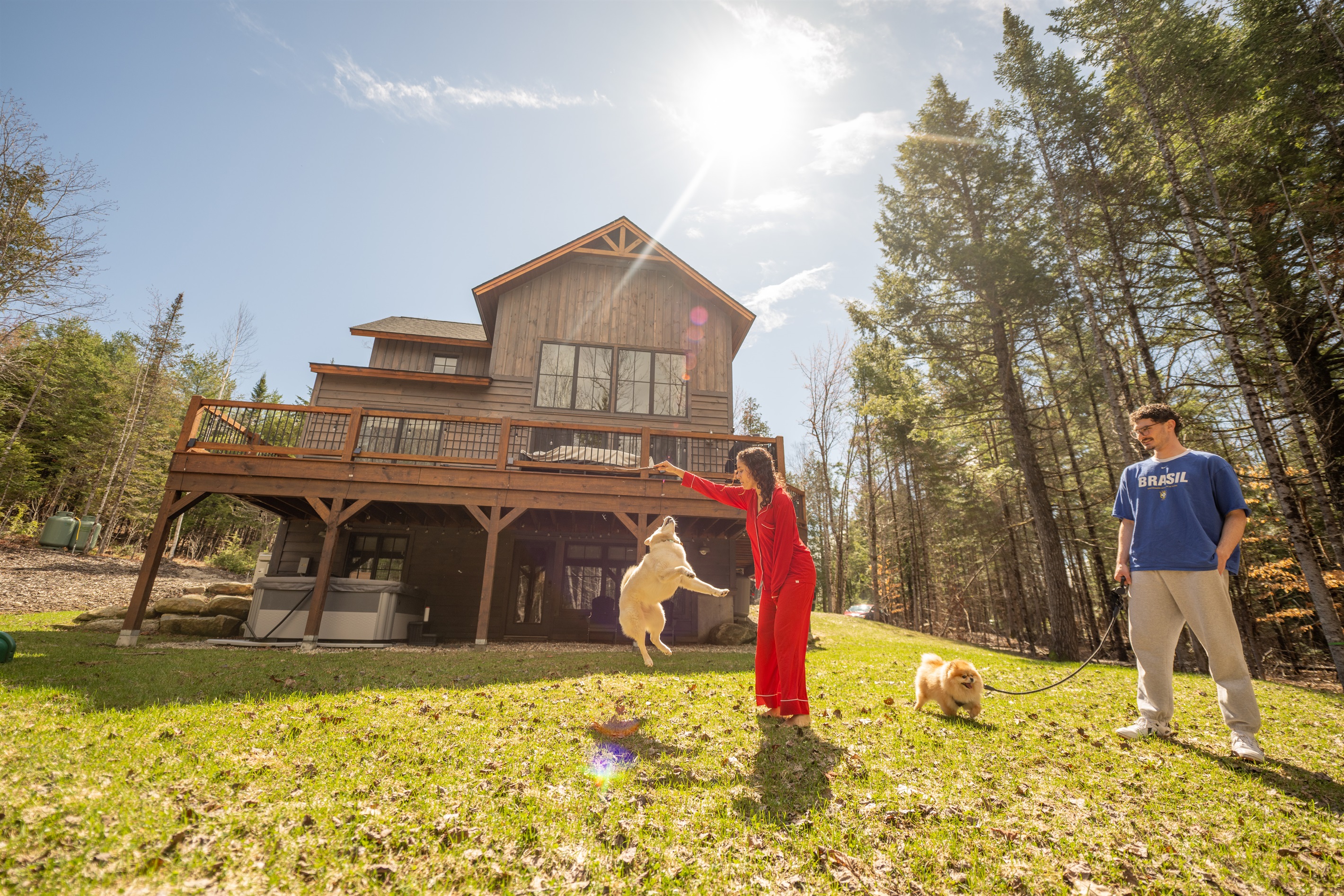 Bring your furry companions with you because there is room to roam and play for every member of the family!
