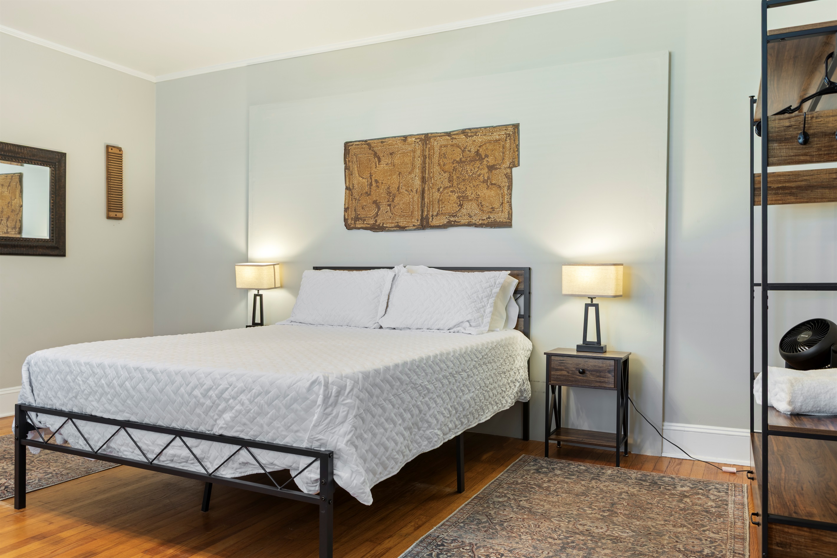 Queen bed for a night of sleep - bedroom 1