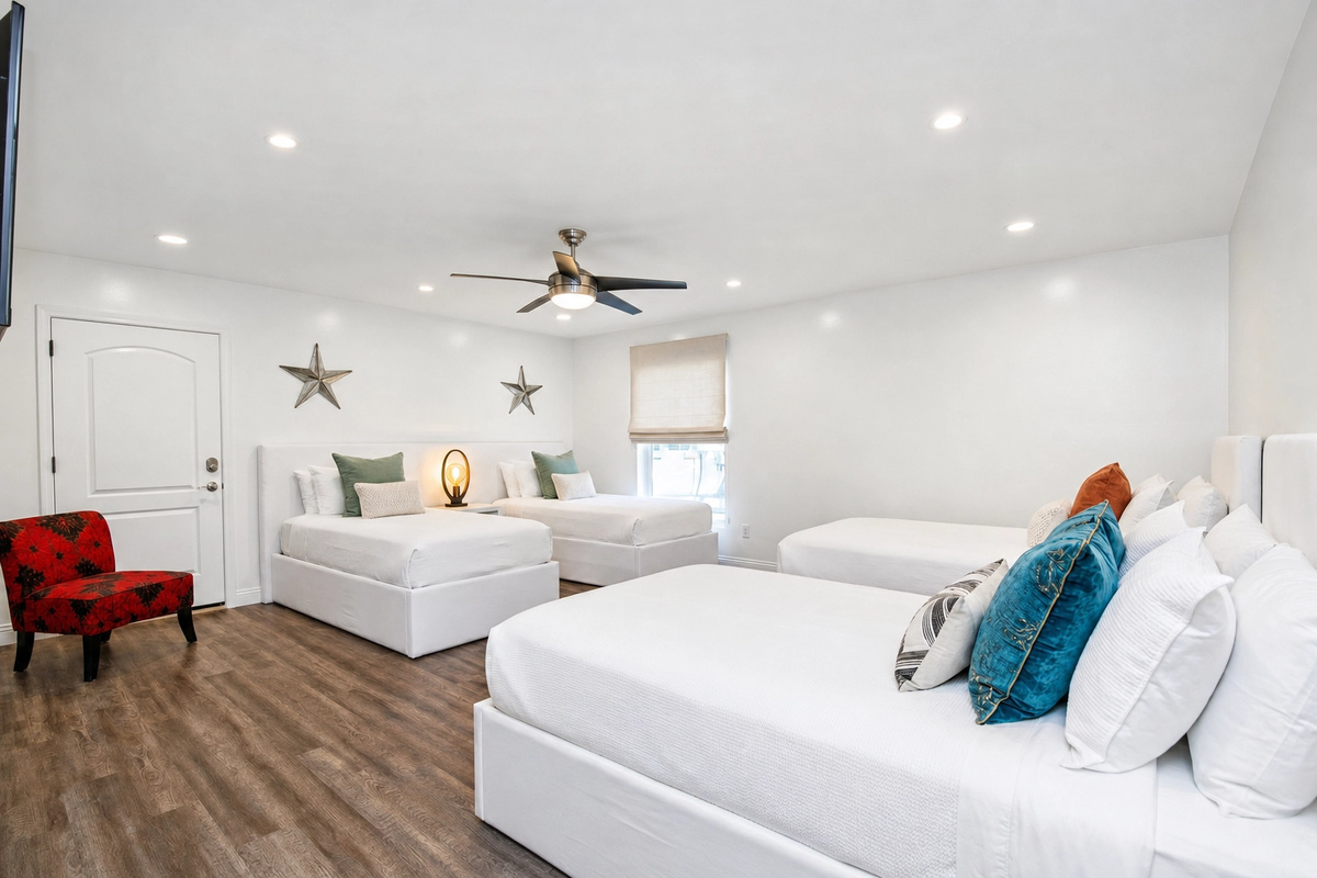 Bedroom 5 - 3 XL Twins & 1 Queen bed.