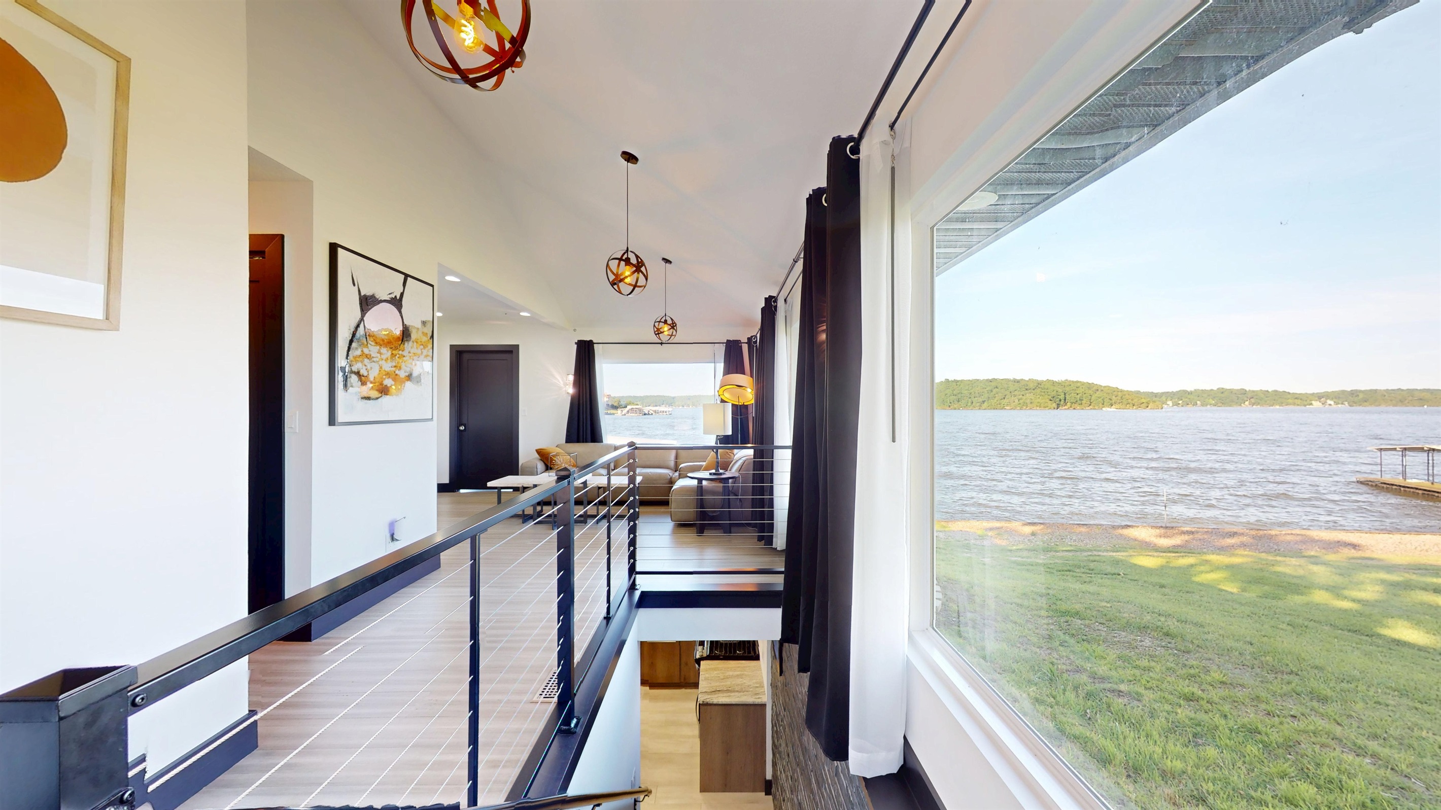 Floor to ceiling windows with spectacular views of the Gravois Arm
