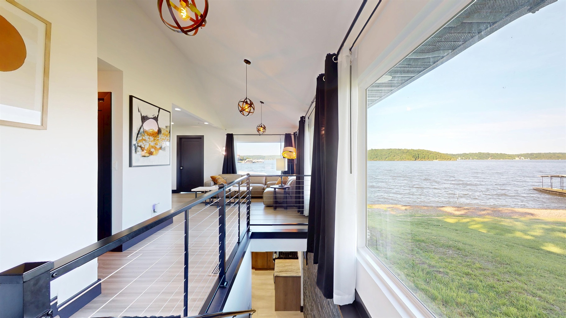 Floor to ceiling windows with spectacular views of the Gravois Arm