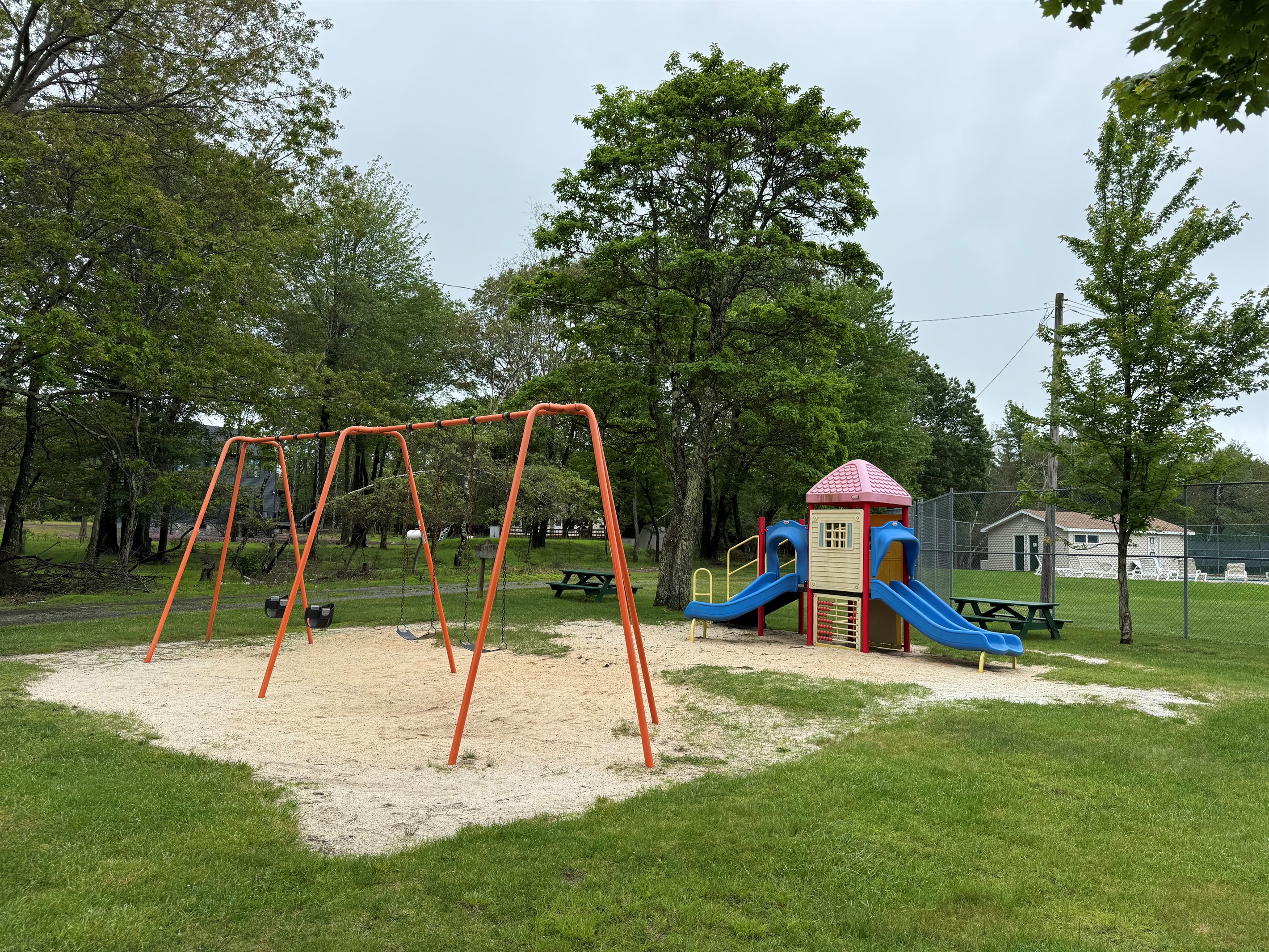 Playground by community pool