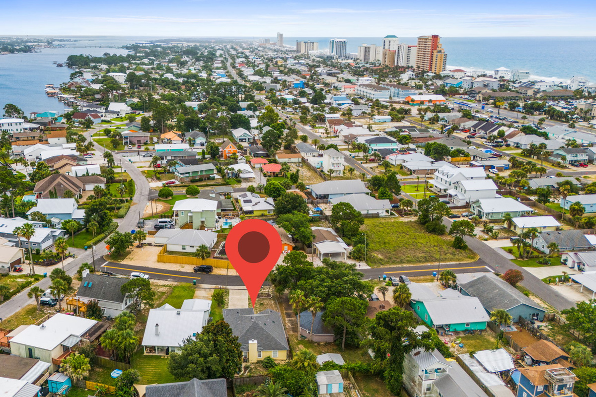 Pin showing location of House
