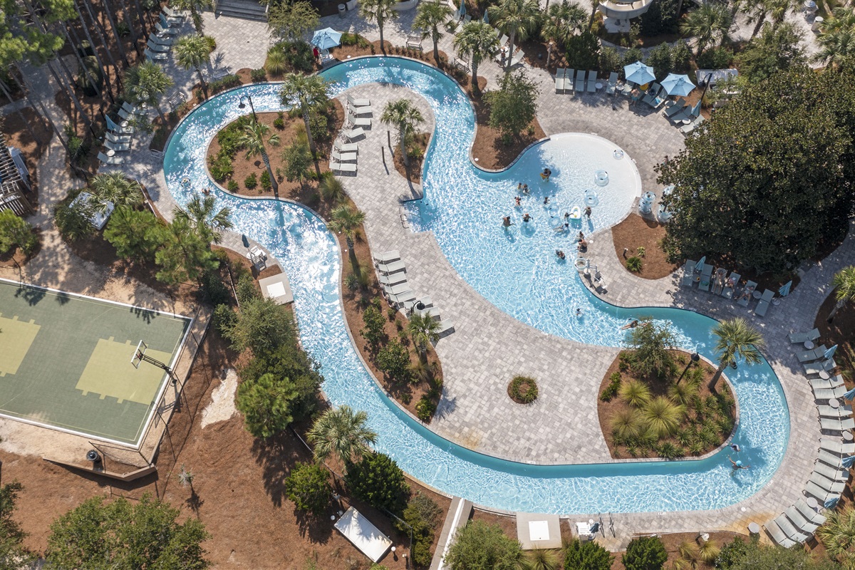 Aerial View of Camp Watercolor