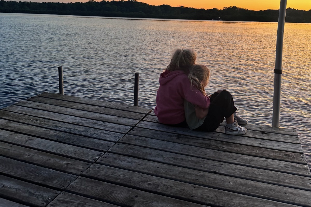 Quiet moments and painted skies; sunsets like these are what lake days are made of.
