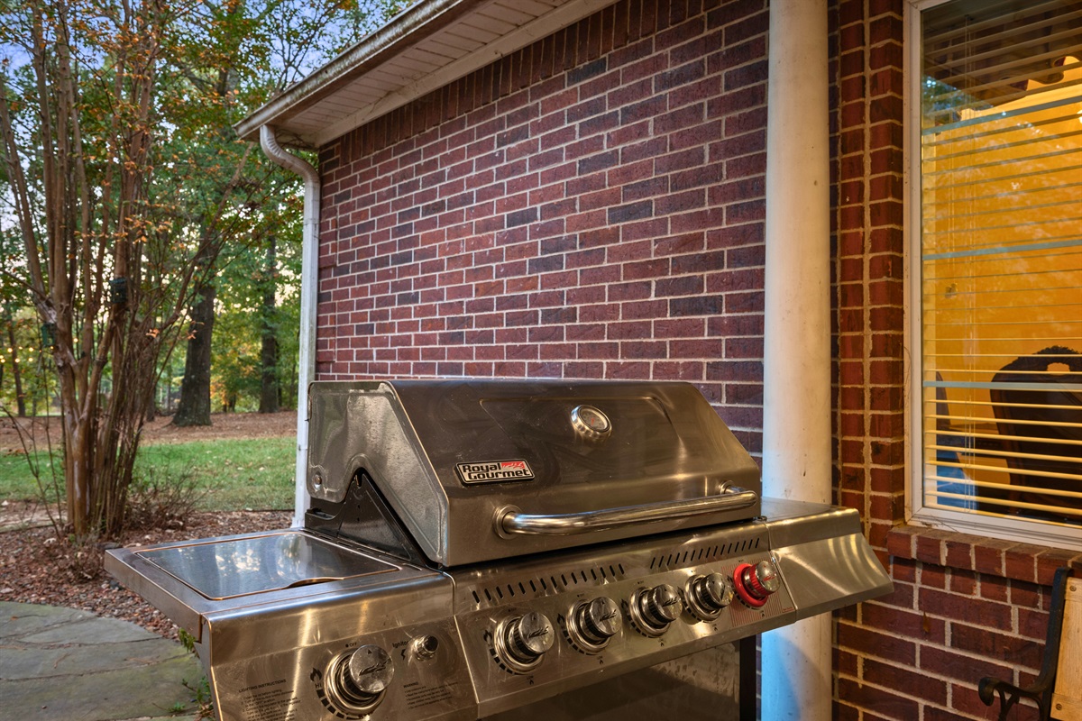 Full outdoor grill setup for cookouts and family meals.