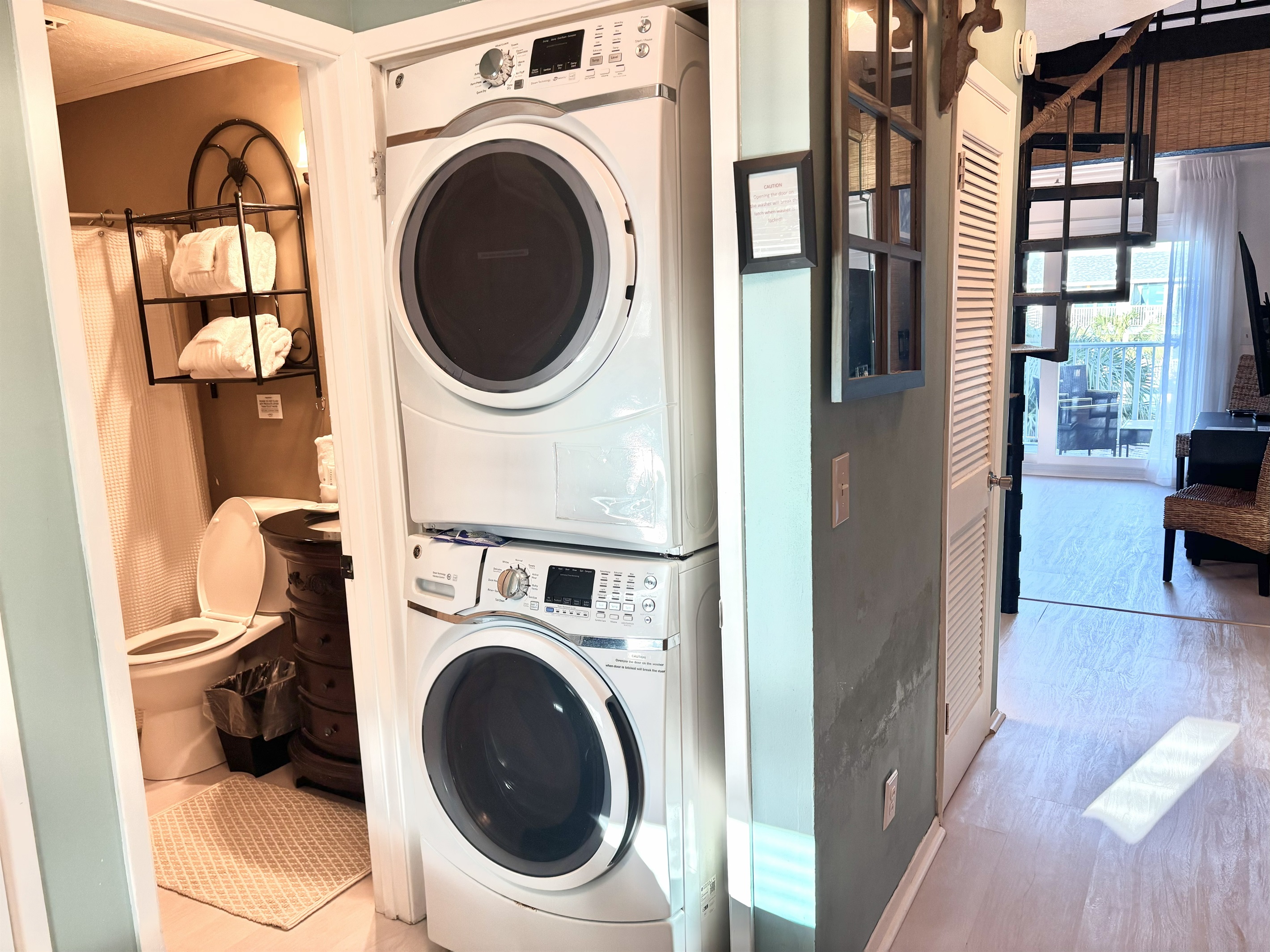 Washer and dryer in unit!