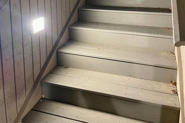 There are 15 total steps to access this unit. The stairwells are well lit. 