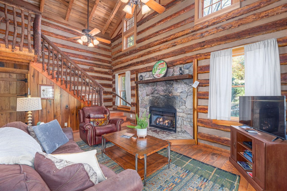 We have a gas fireplace for comfort and ease. 