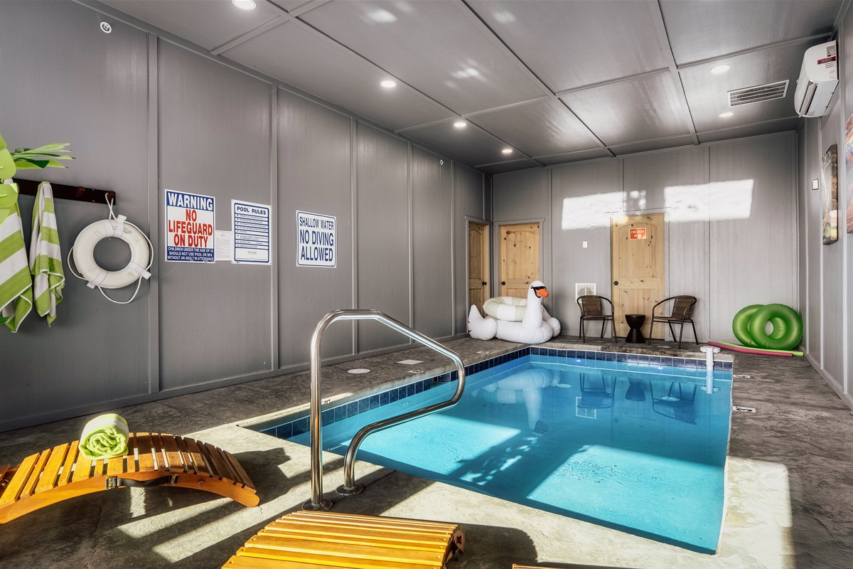 Indoor pool fun. Perfect for families and any-weather swims.