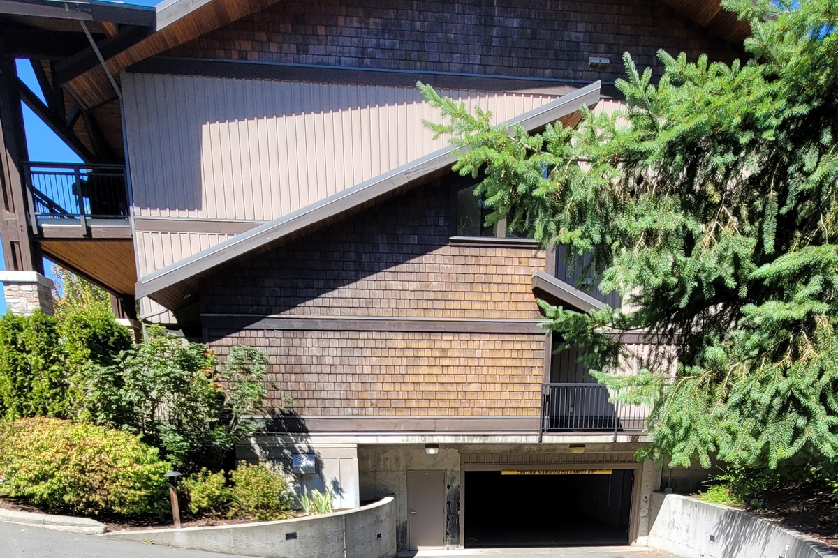 If needed - underground parking. Lock bikes up. 2 EV charging stations.