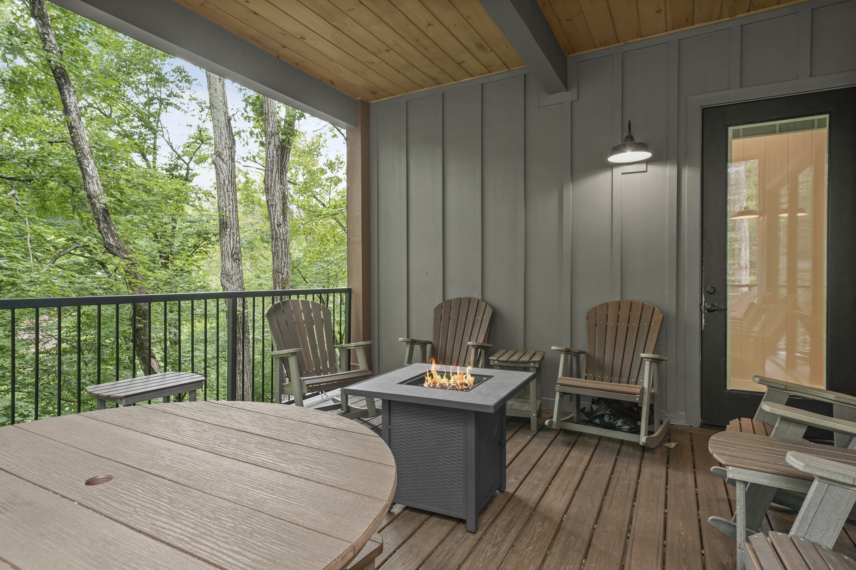Deck - fire table seating