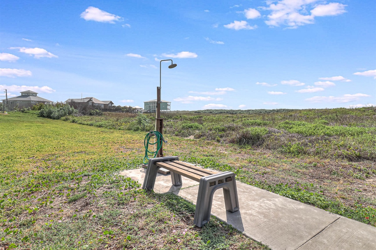 Rinse Station at Entrance to Private Beach Access
