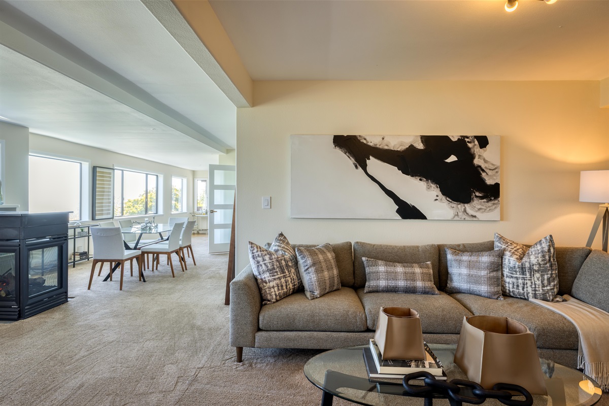 Open floor plan living space at Haven SF