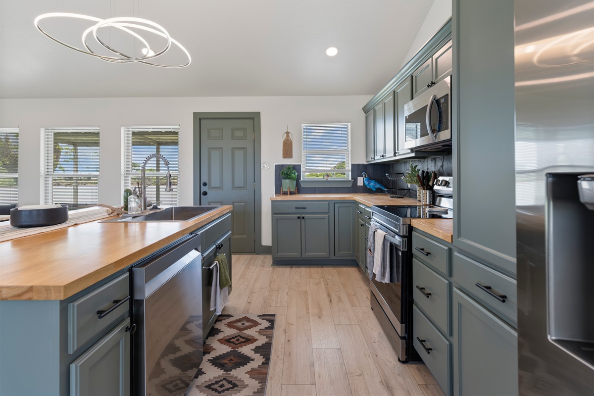 Fully stocked kitchen