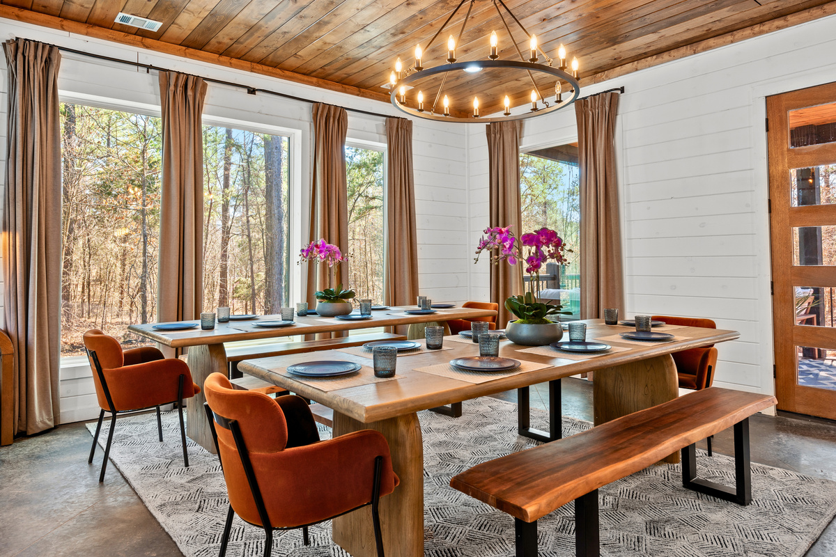 The dining table is ready for family feasts, game nights, and long conversations over great food.