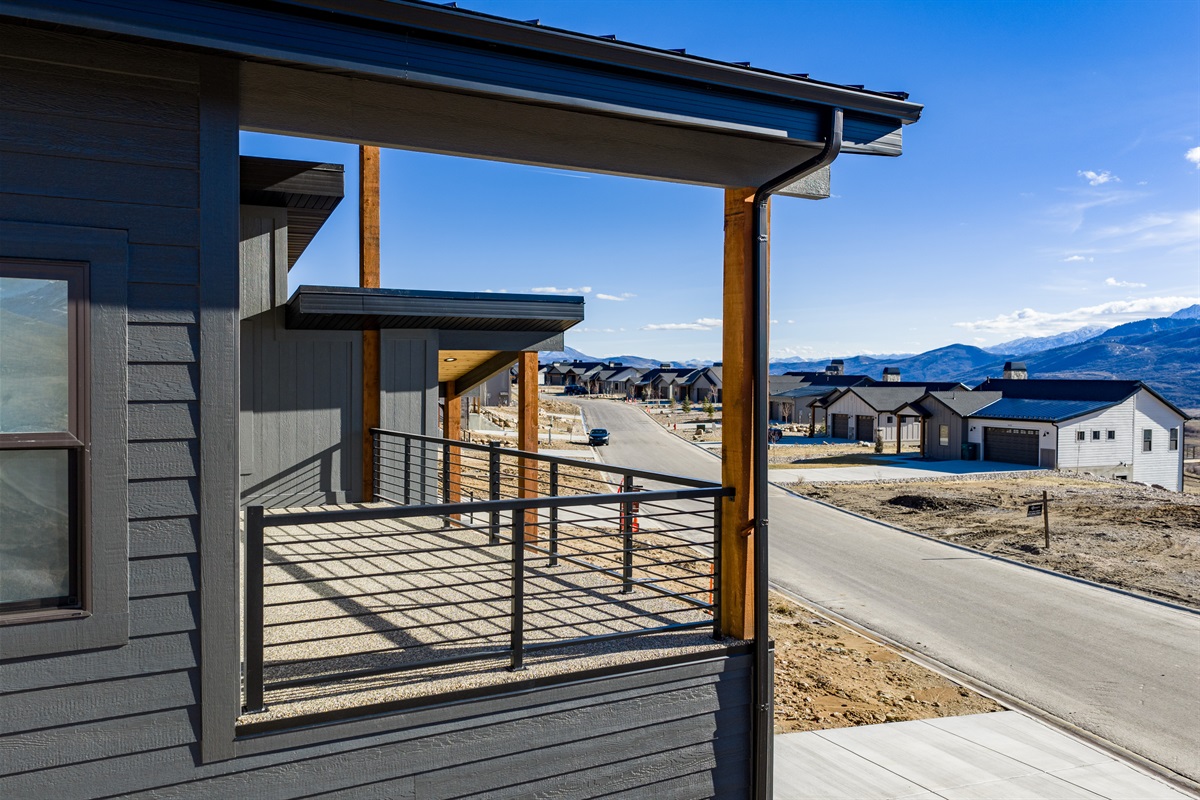 Front balcony — the perfect spot for morning coffee with mountain views.