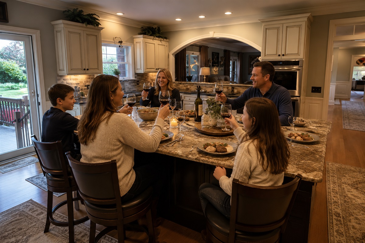 A casual evening in with family and friends!