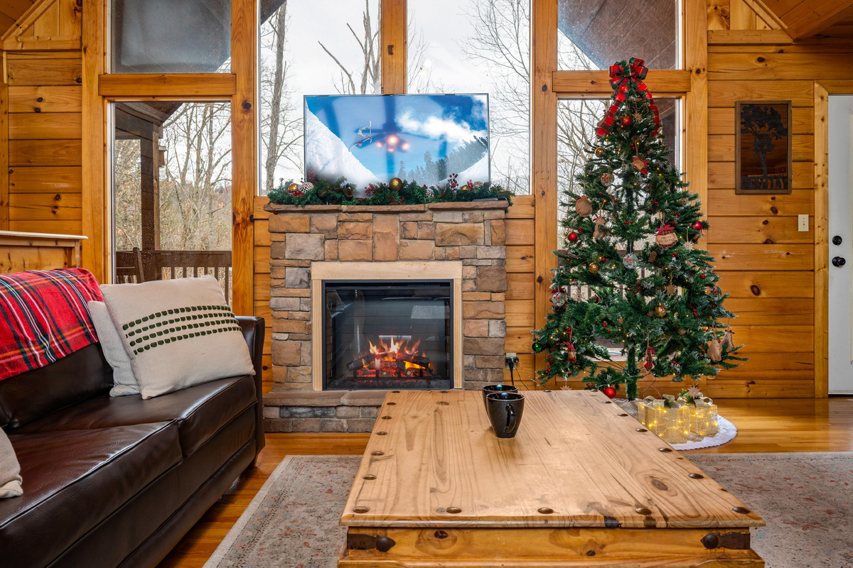 Enjoy peaceful nature views through the oversized cathedral windows!