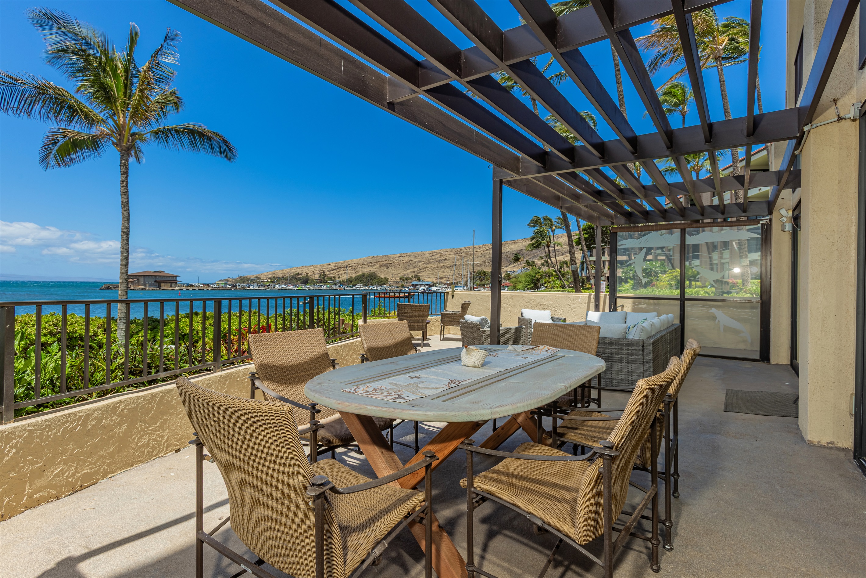 Patio dining view southwest