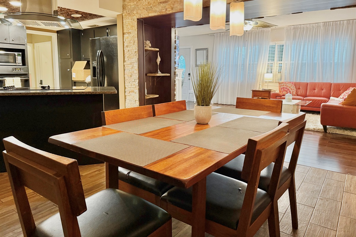 Seamlessly connected to the kitchen and living room, this thoughtfully designed dining area is perfect for shared meals, conversations, and quality time.