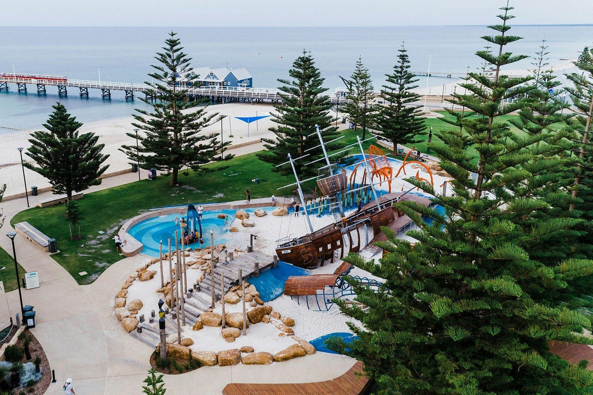 Birds eye view of the Foreshore Playground
