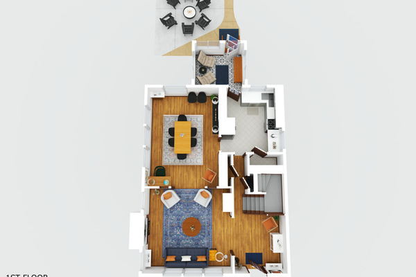 Accurate 3D rendering of main floor
