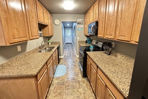 Create memorable meals in our kitchen, stocked with utensils and kitchenware.