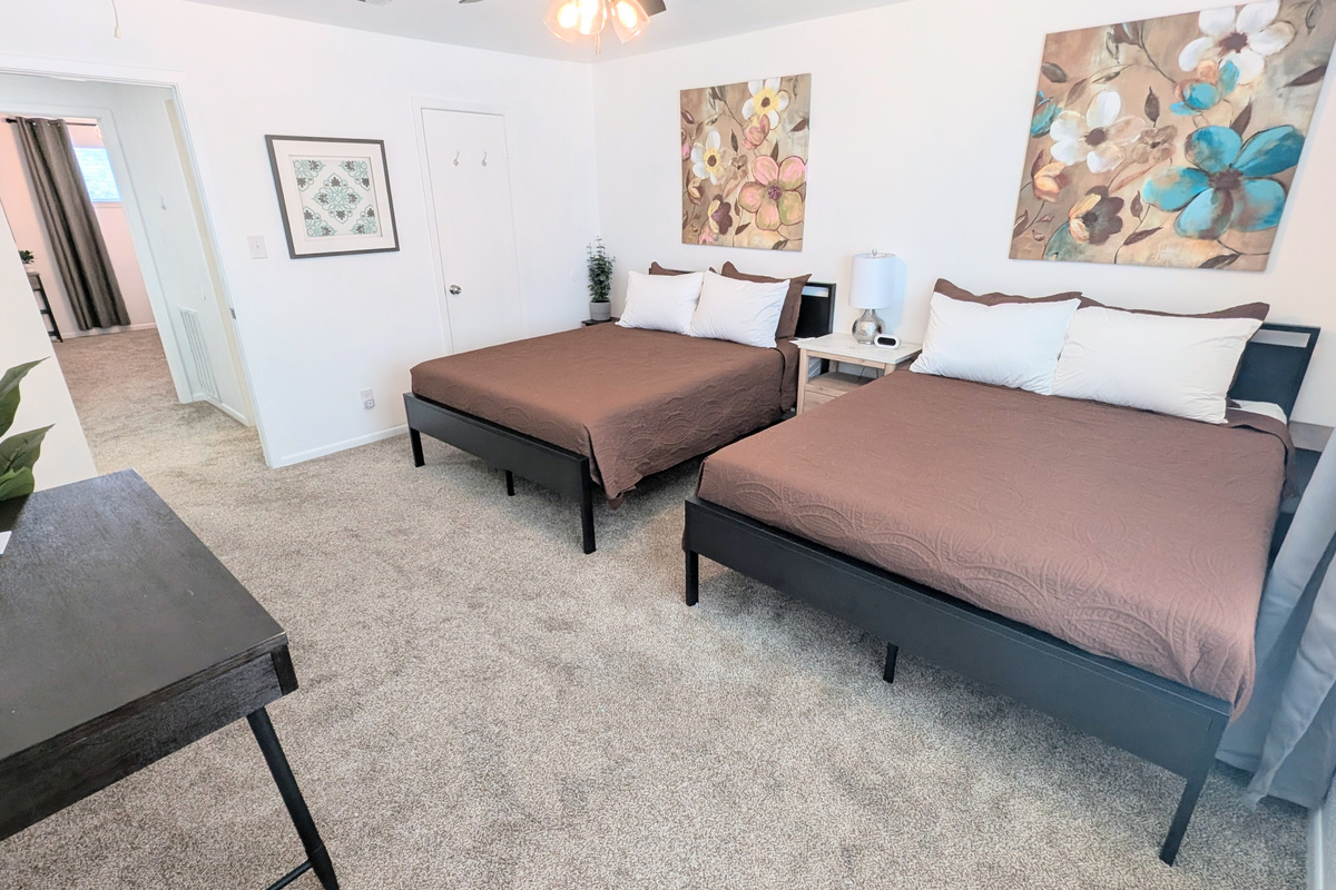 This bedroom also has direct access to the bathroom and a large closet for your storage needs. 