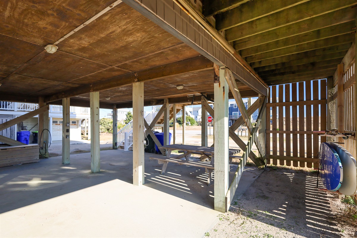 Covered parking for 3 vehicles