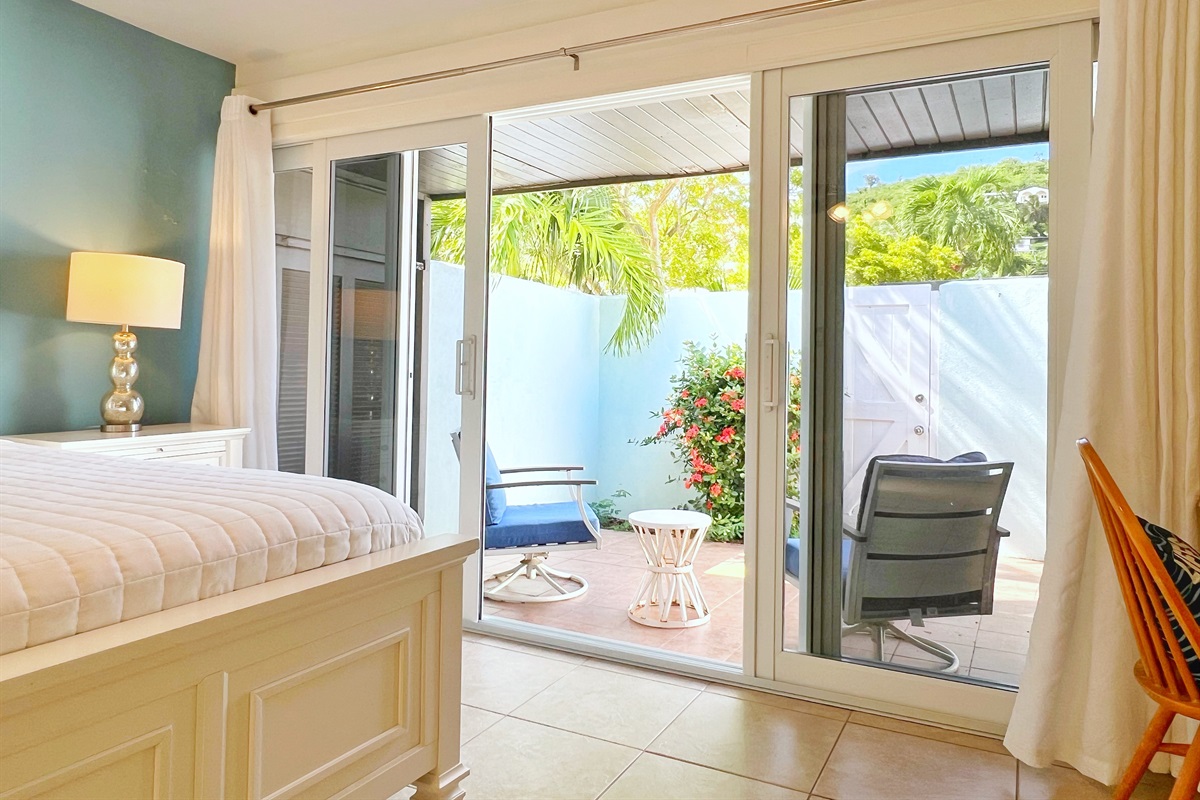 A bedroom that feels like an escape within an escape.