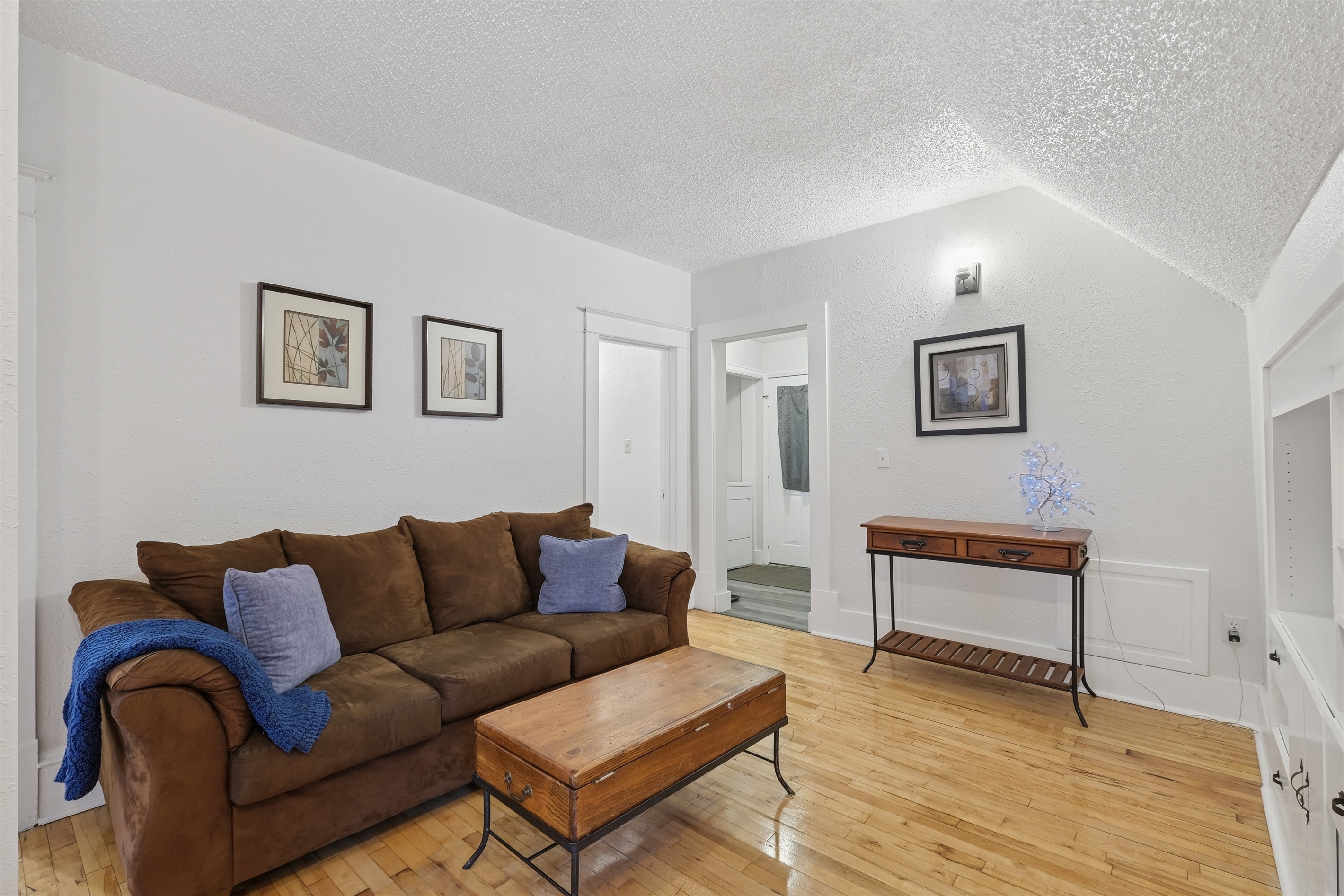 The office and entryway are just off the living room. Welcome!