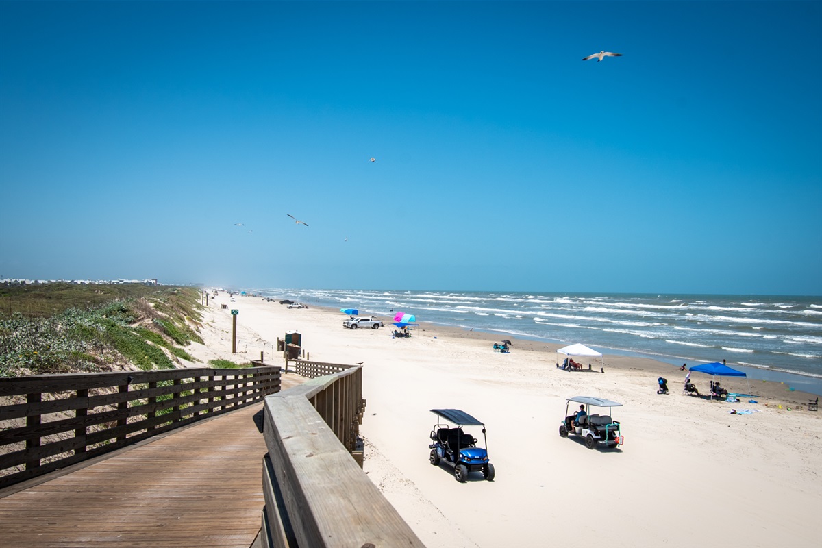 Beach board walk - golf cart access