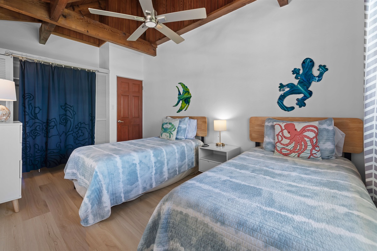 The twin bedroom off the main living area.