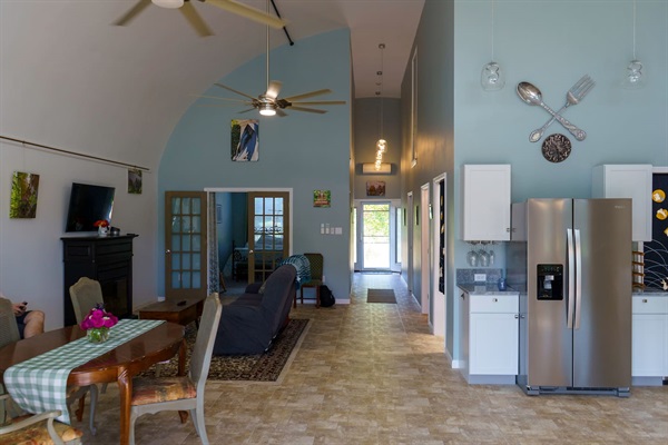 View of living area towards front (N) door