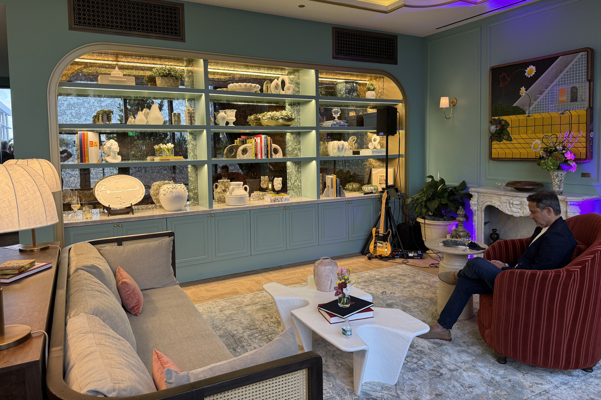 Unwind in the library lounge - floor-to-ceiling shelves, soft seating and a quiet corner to recharge.