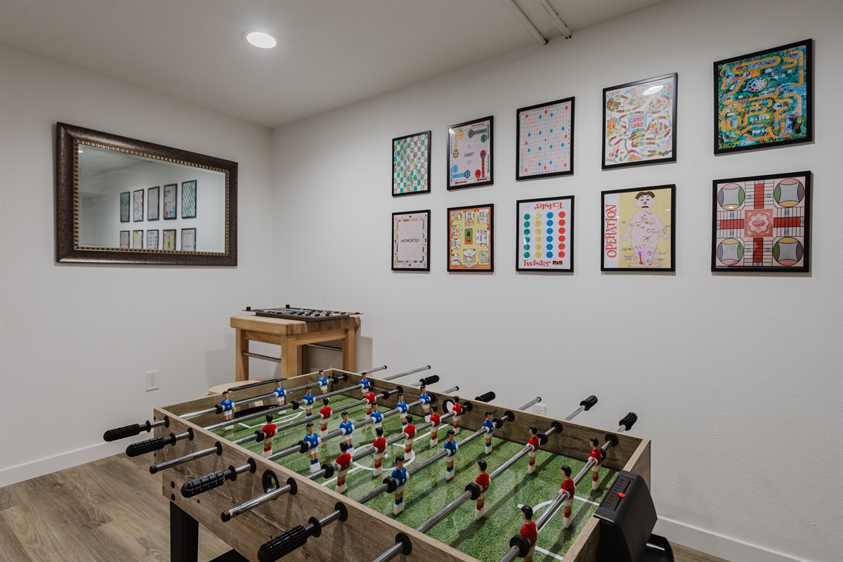 Kids (and kids at heart) will love the dedicated game space for hours of entertainment.