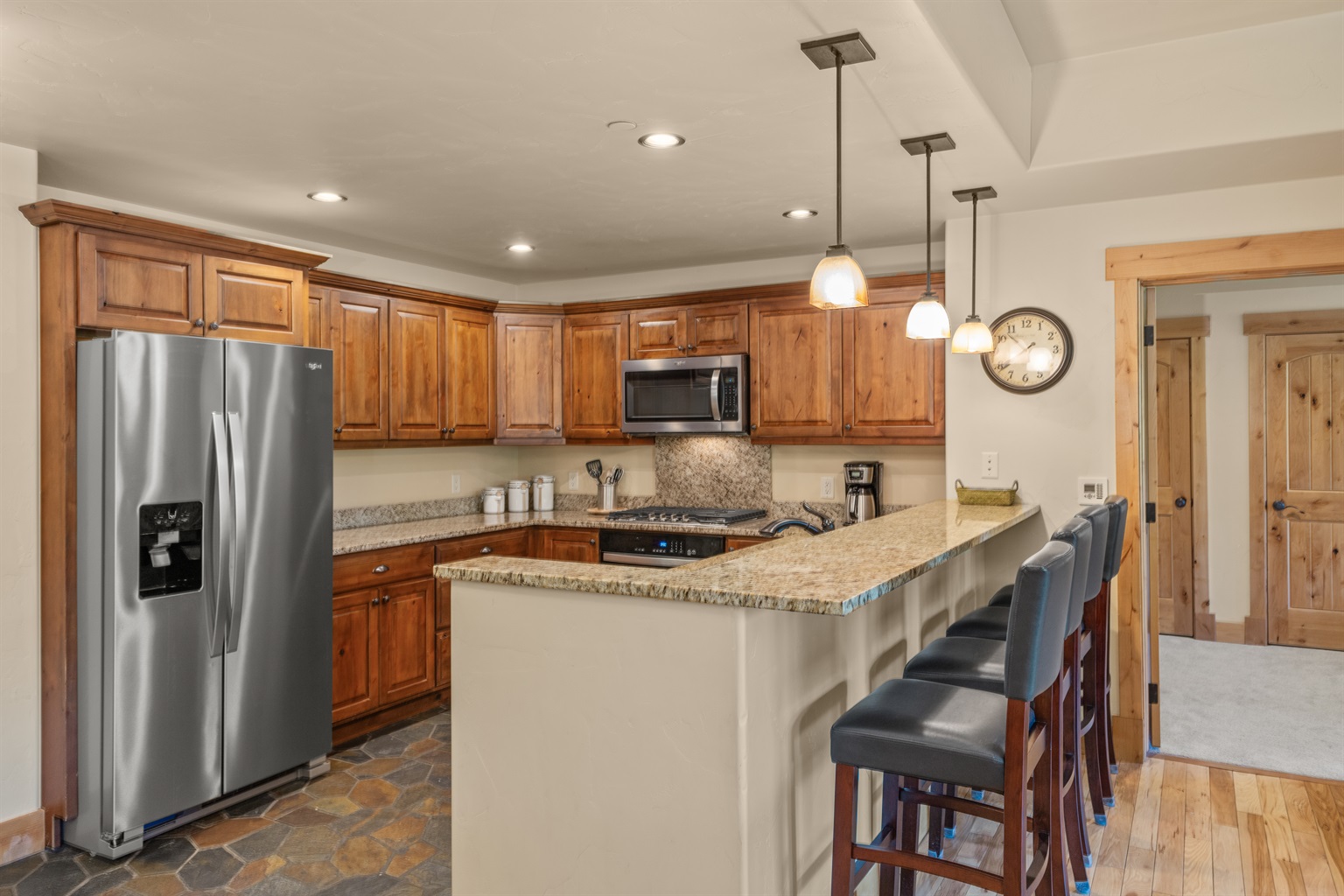 Kitchen with Bar Seating for 4